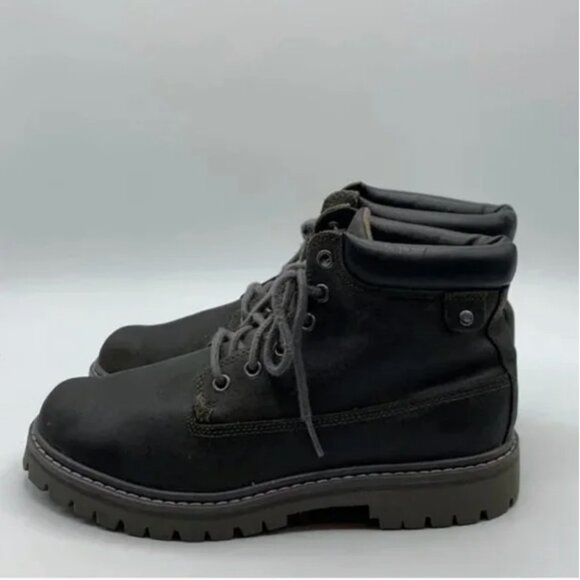 Skechers Combat Boots Sergeants - Verdict Chick Black Size 8 - Picture 3 of 8